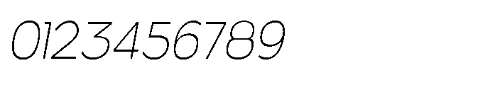 Velion Thin Semi Condensed Oblique Font OTHER CHARS