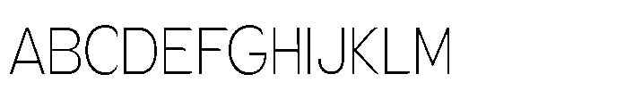 Velion Thin Semi Condensed Font UPPERCASE