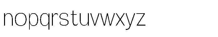 Velion Thin Semi Condensed Font LOWERCASE