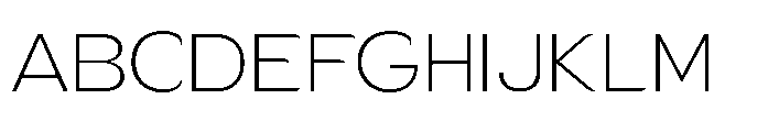 Velion Thin Semi Expanded Font UPPERCASE