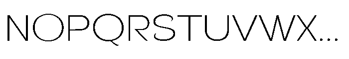 Velion Thin Semi Expanded Font UPPERCASE