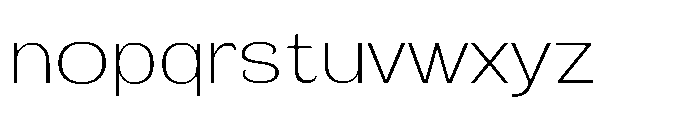 Velion Thin Semi Expanded Font LOWERCASE