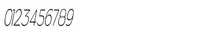 Velion Thin Ultra Condensed Oblique Font OTHER CHARS