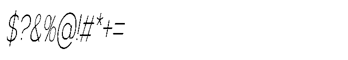 Velion Thin Ultra Condensed Oblique Font OTHER CHARS