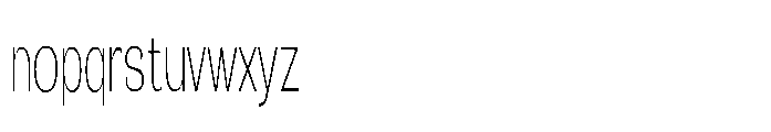 Velion Thin Ultra Condensed Font LOWERCASE