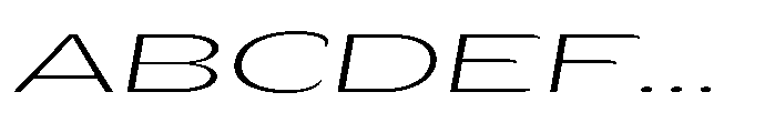 Velion Thin Ultra Expanded Oblique Font UPPERCASE