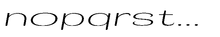 Velion Thin Ultra Expanded Oblique Font LOWERCASE