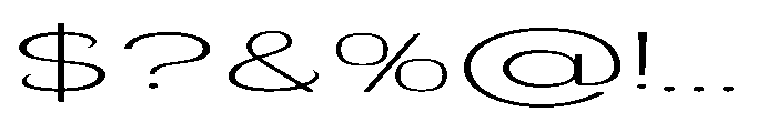 Velion Thin Ultra Expanded Font OTHER CHARS