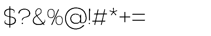 Velion Thin Font OTHER CHARS