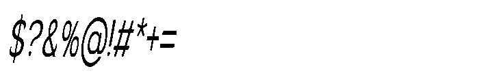 Velion Ultra Condensed Oblique Font OTHER CHARS