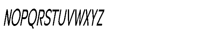 Velion Ultra Condensed Oblique Font UPPERCASE