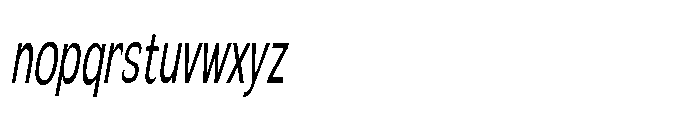 Velion Ultra Condensed Oblique Font LOWERCASE