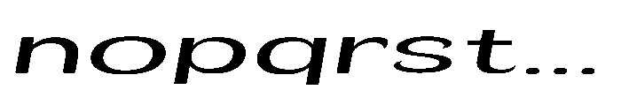Velion Ultra Expanded Oblique Font LOWERCASE