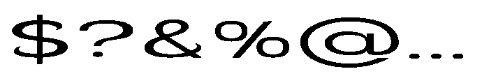 Velion Ultra Expanded Font OTHER CHARS