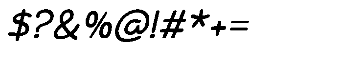 Vellum titan Italic Font OTHER CHARS