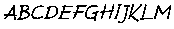 Vellum titan Italic Font UPPERCASE