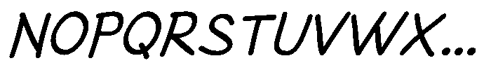 Vellum titan Italic Font UPPERCASE