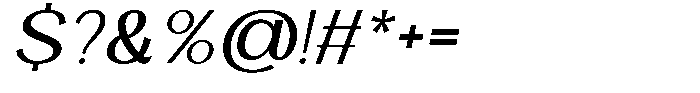 Velocia Italic Font OTHER CHARS
