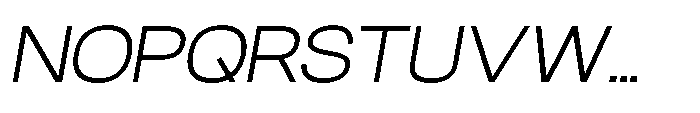 Velor Sans Serif Velor Extra Light-Italic Font UPPERCASE