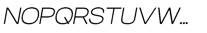 Velor Sans Serif Velor Thin-Italic Font UPPERCASE