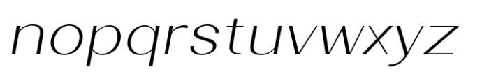 Velora Extra Light Slanted Expanded Font LOWERCASE