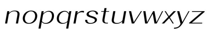 Velora Light Slanted Expanded Font LOWERCASE
