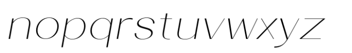 Velora Thin Slanted Expanded Font LOWERCASE