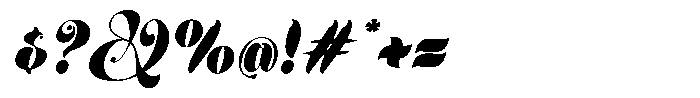 Velvoria Italic Font OTHER CHARS