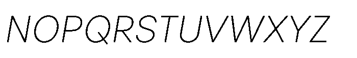 Veniat ExtraLight Italic Font UPPERCASE
