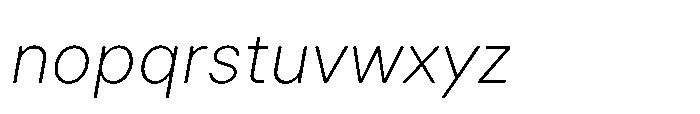 Veniat ExtraLight Italic Font LOWERCASE