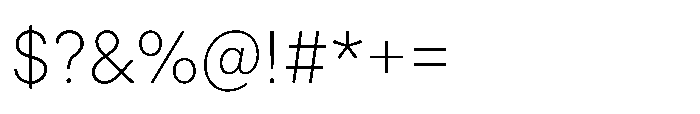 Veniat ExtraLight Font OTHER CHARS