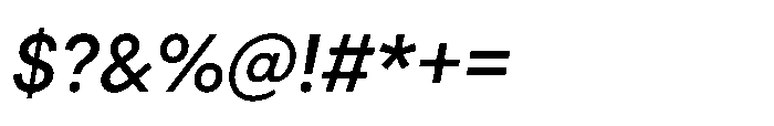 Veniat SemiBold Italic Font OTHER CHARS