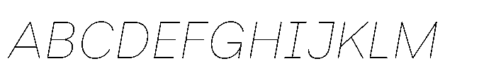 Veniat Thin Italic Font UPPERCASE