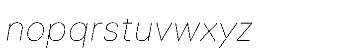 Veniat Thin Italic Font LOWERCASE