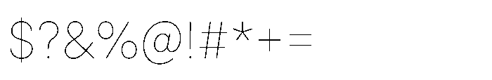 Veniat Thin Font OTHER CHARS