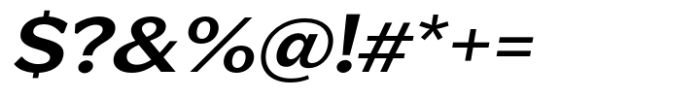 Venlury Bold Expanded Italic Font OTHER CHARS