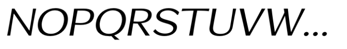 Venlury Expanded Italic Font UPPERCASE