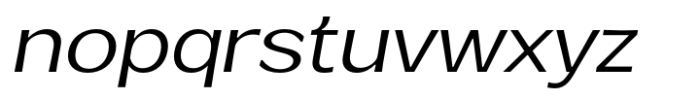 Venlury Expanded Italic Font LOWERCASE