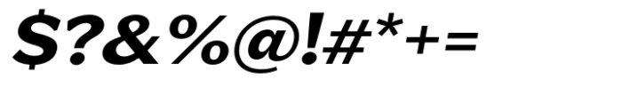Venlury Extra Bold Expanded Italic Font OTHER CHARS