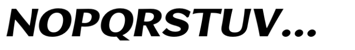 Venlury Extra Bold Expanded Italic Font UPPERCASE