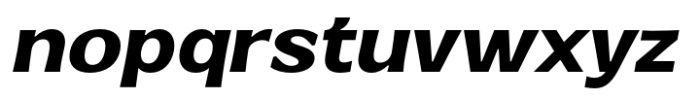 Venlury Extra Bold Expanded Italic Font LOWERCASE