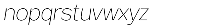 Venlury Extra Light Condensed Italic Font LOWERCASE