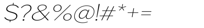 Venlury Extra Light Expanded Italic Font OTHER CHARS