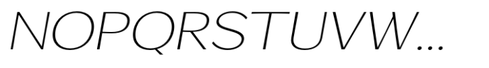 Venlury Extra Light Expanded Italic Font UPPERCASE