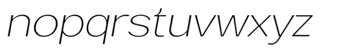 Venlury Extra Light Expanded Italic Font LOWERCASE