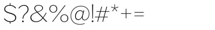 Venlury Extra Light Font OTHER CHARS