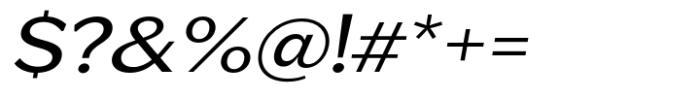 Venlury Medium Expanded Italic Font OTHER CHARS
