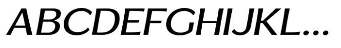 Venlury Medium Expanded Italic Font UPPERCASE