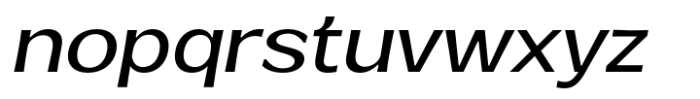 Venlury Medium Expanded Italic Font LOWERCASE