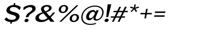 Venlury Semi Bold Expanded Italic Font OTHER CHARS